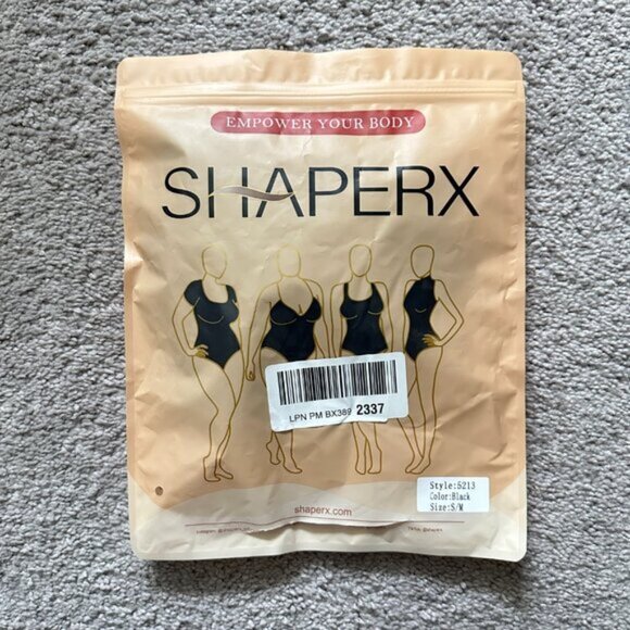 SHAPERX | Bodysuit Tummy Control Shapewear- Bodysuit Style 5213 | Black | S/M - Picture 4 of 5